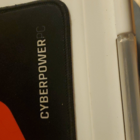 Large Cyberpower PC Bkack & Red Gaming Mousepad 13.5 x 11.5in - Picture 2 of 2